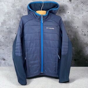 Columbia Navy Blue Lightweight Fleece Zip Jacket Size S ( 8Y)